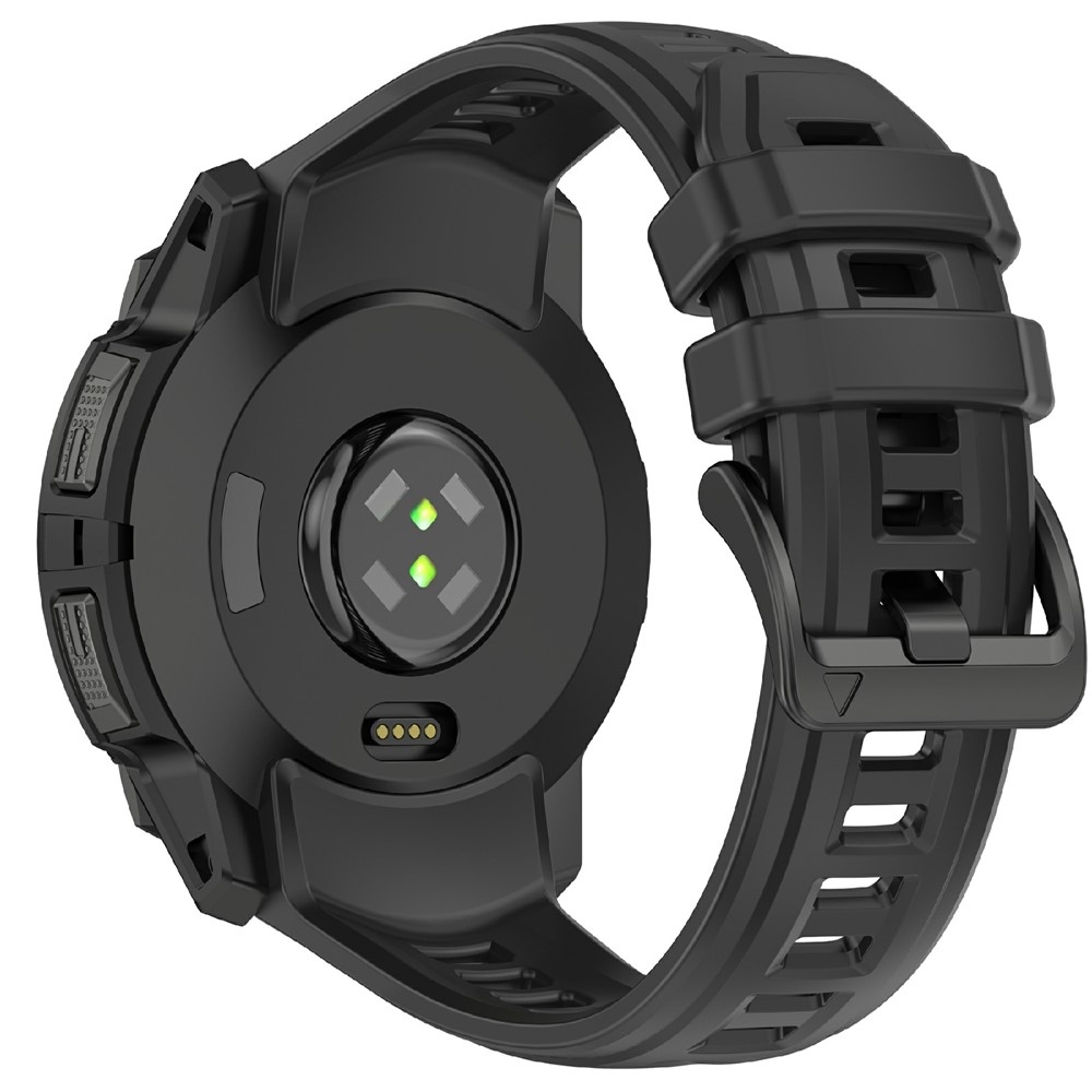 Groove szilikon karkötő a Garmin Instinct 3 45 mm/3 Solar 45 mm modellekhez – fekete