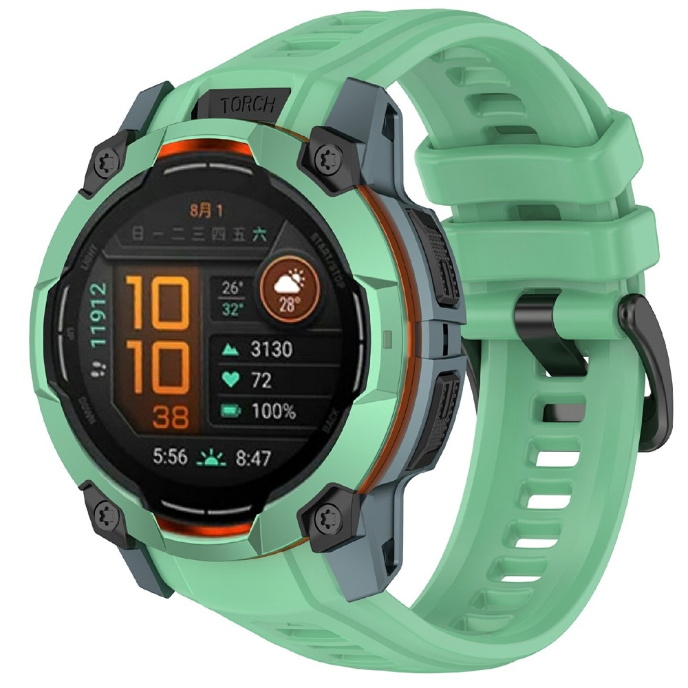 Groove szilikon karkötő a Garmin Instinct 3 45 mm/3 Solar 45 mm modellekhez – zöld