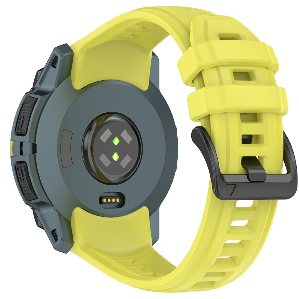 Groove szilikon karkötő a Garmin Instinct 3 45 mm/3 Solar 45 mm modellekhez – sárgászöld