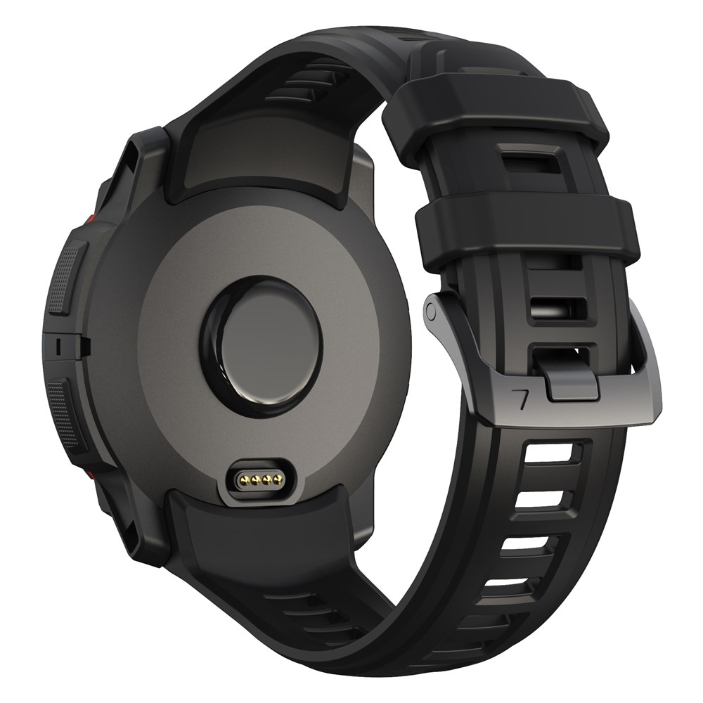 Groove szilikon karkötő a Garmin Instinct 3 50 mm/3 Solar 50 mm modellekhez – fekete