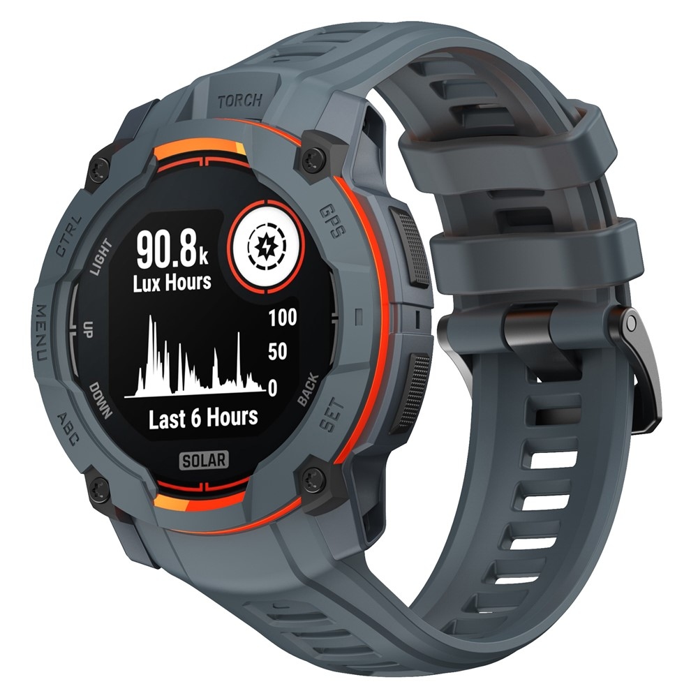 Groove szilikon karkötő a Garmin Instinct 3 50 mm/3 Solar 50 mm modellekhez – kék