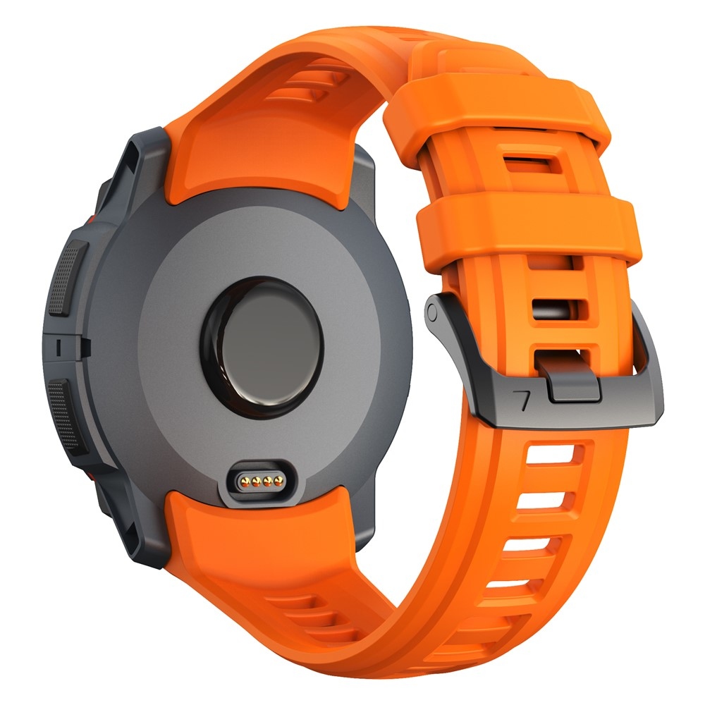 Groove szilikon karkötő a Garmin Instinct 3 50 mm-es és a Solar 50 mm-es modellekhez – narancssárga