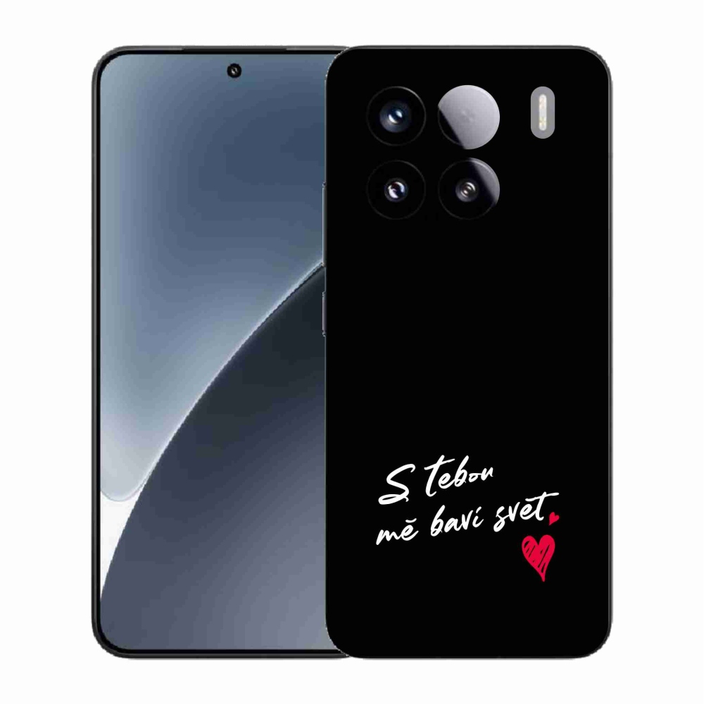 Gél borító mmCase a Xiaomi 15 - szerelem szöveg 1 fekete háttérrel