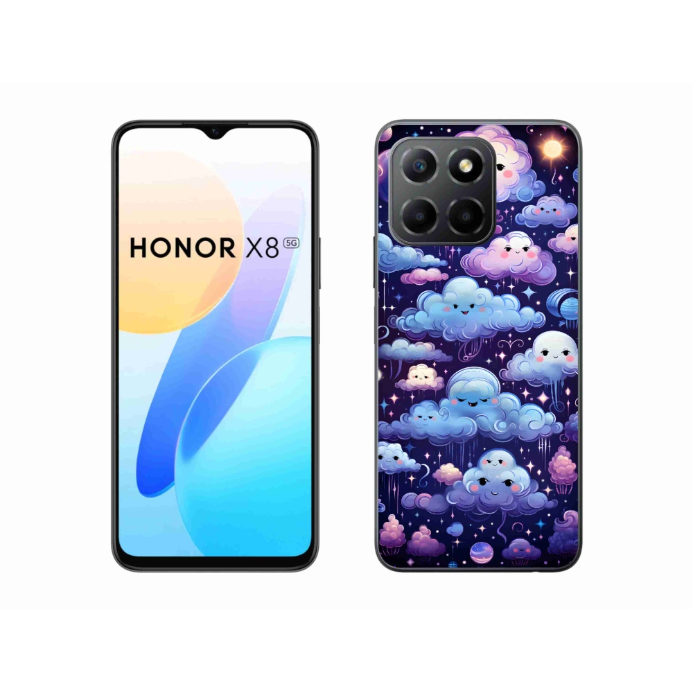 Zselés borítás mmCase a Honor X8 5G készülékhez - felhők