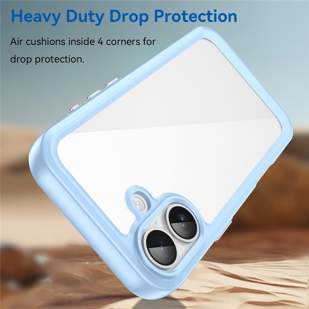 Gél tok fix hátlappal iPhone 17 készülékhez - kék