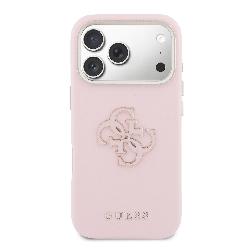 Guess PU gyanta logós hátlap iPhone 17 Pro rózsaszínhez