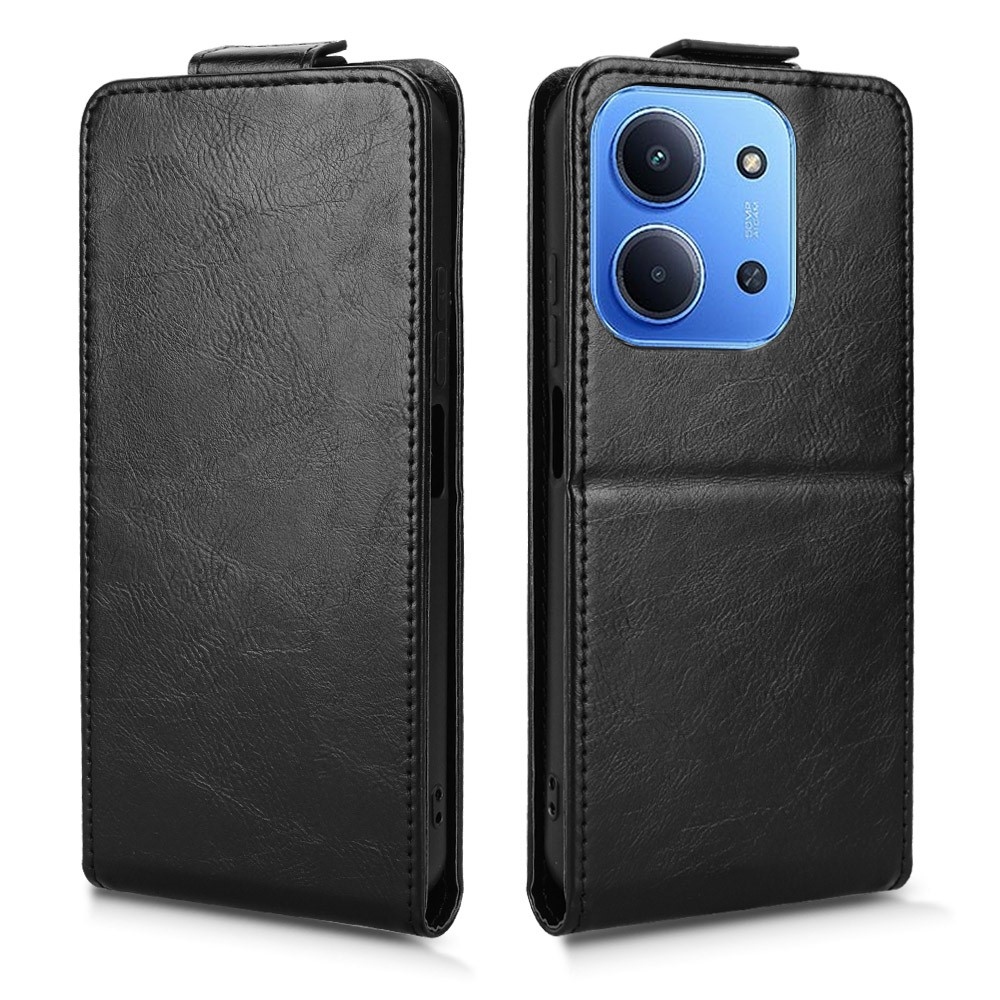 Vert flip tok Xiaomi Redmi 15C 4G (171mm)/Poco C85 4G (171mm) - fekete