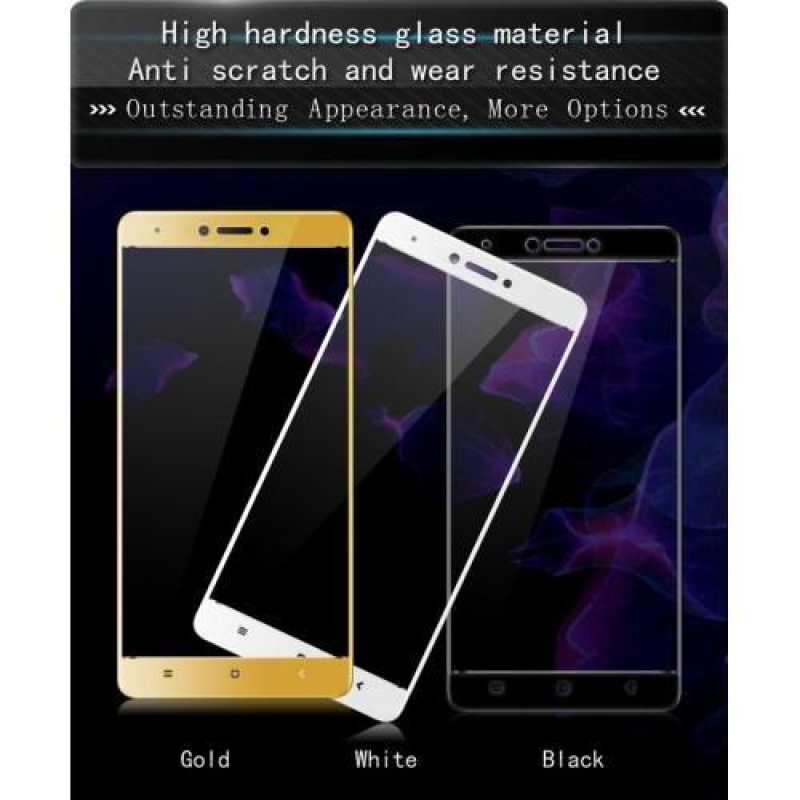 GT rögzítés teljes képernyő edzett üveg Xiaomi Redmi Note 4X - arany szegélyen