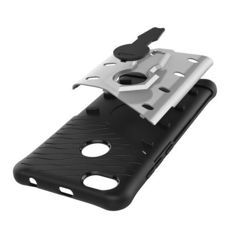 GT tartós tok forgatható állvánnyal Xiaomi Redmi Note 5A Prime készülékhez - ezüst színű