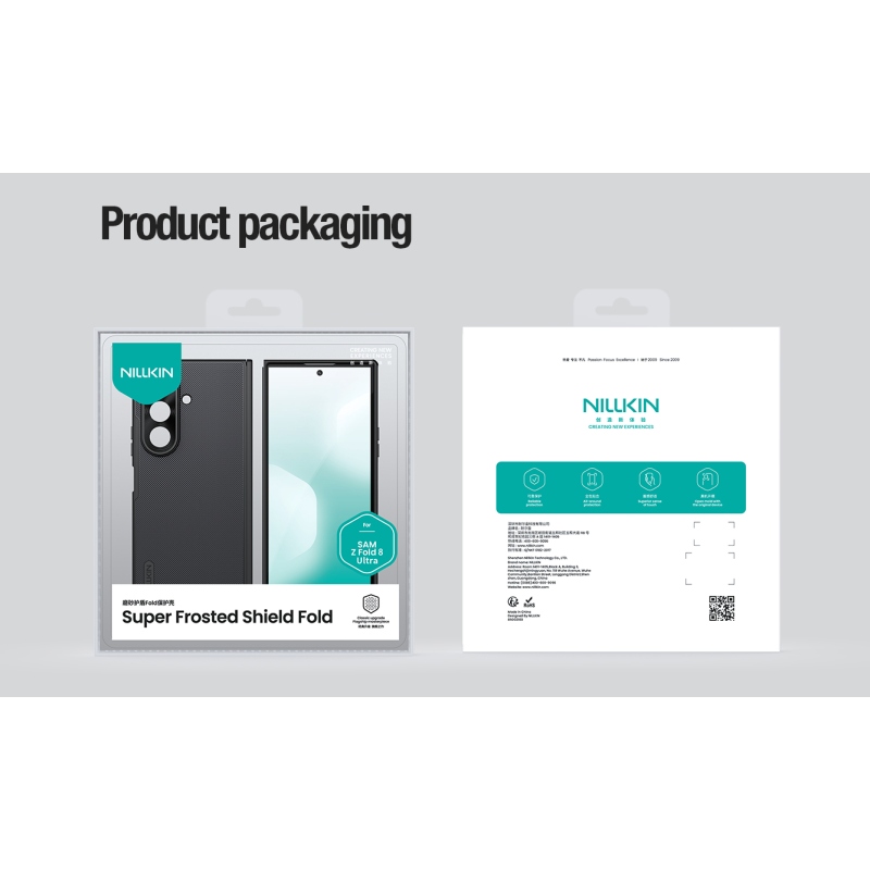 Nillkin Super Frosted FOLD mágneses hátlap a Samsung Galaxy Z Fold 8-hoz, Ultra Black