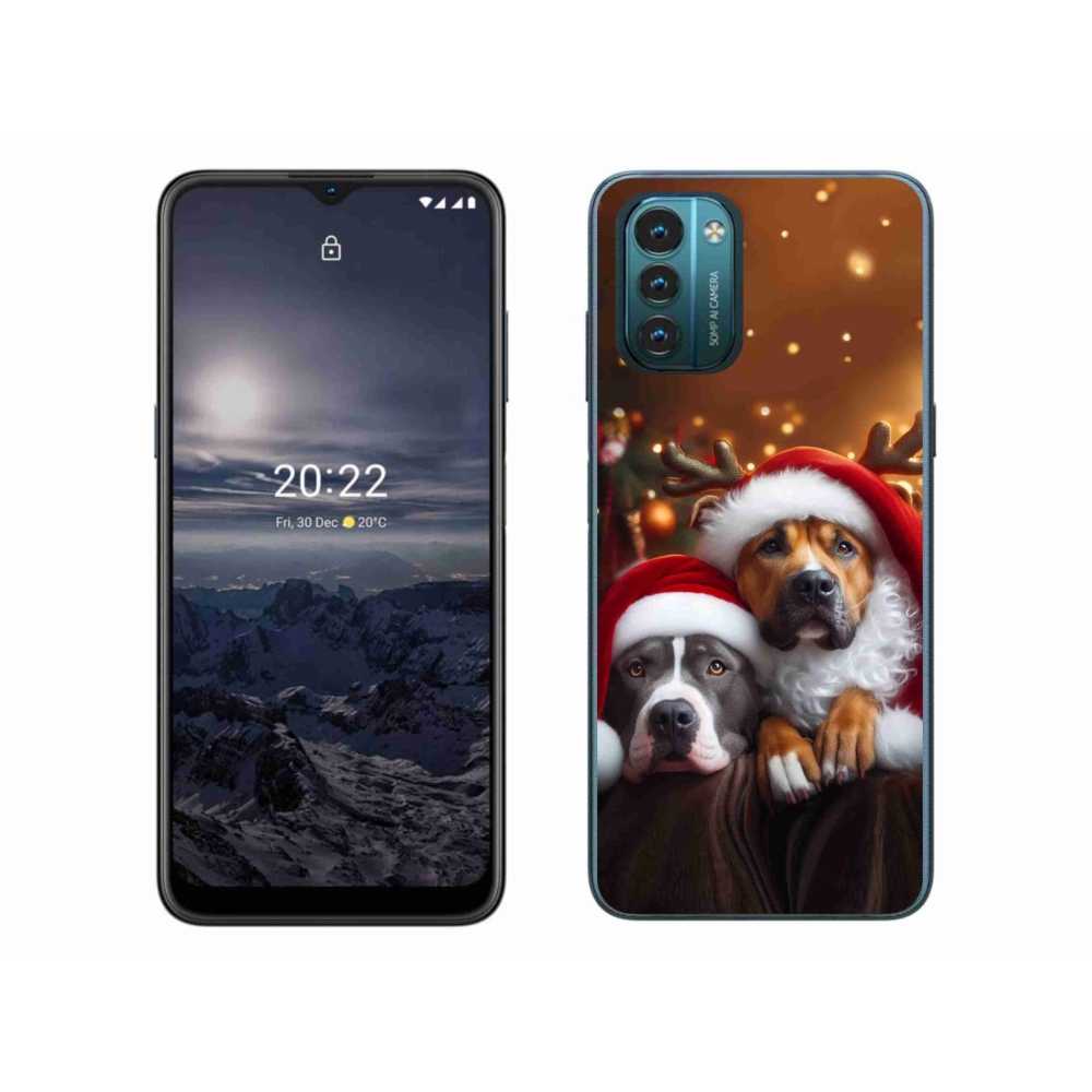 Zselés borítás mmCase a Nokia G11/G21 készülékhez - Karácsonyi kutyák