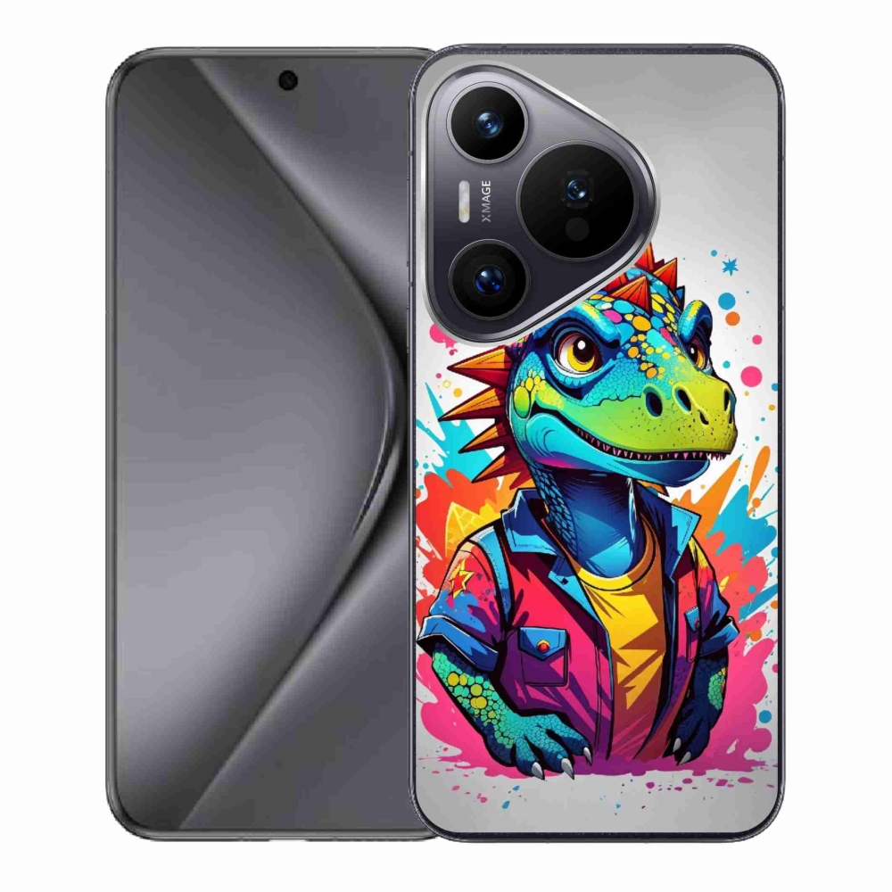 Gél borító mmCase a Huawei Pura 70 készülékhez - színes dinoszauruszok