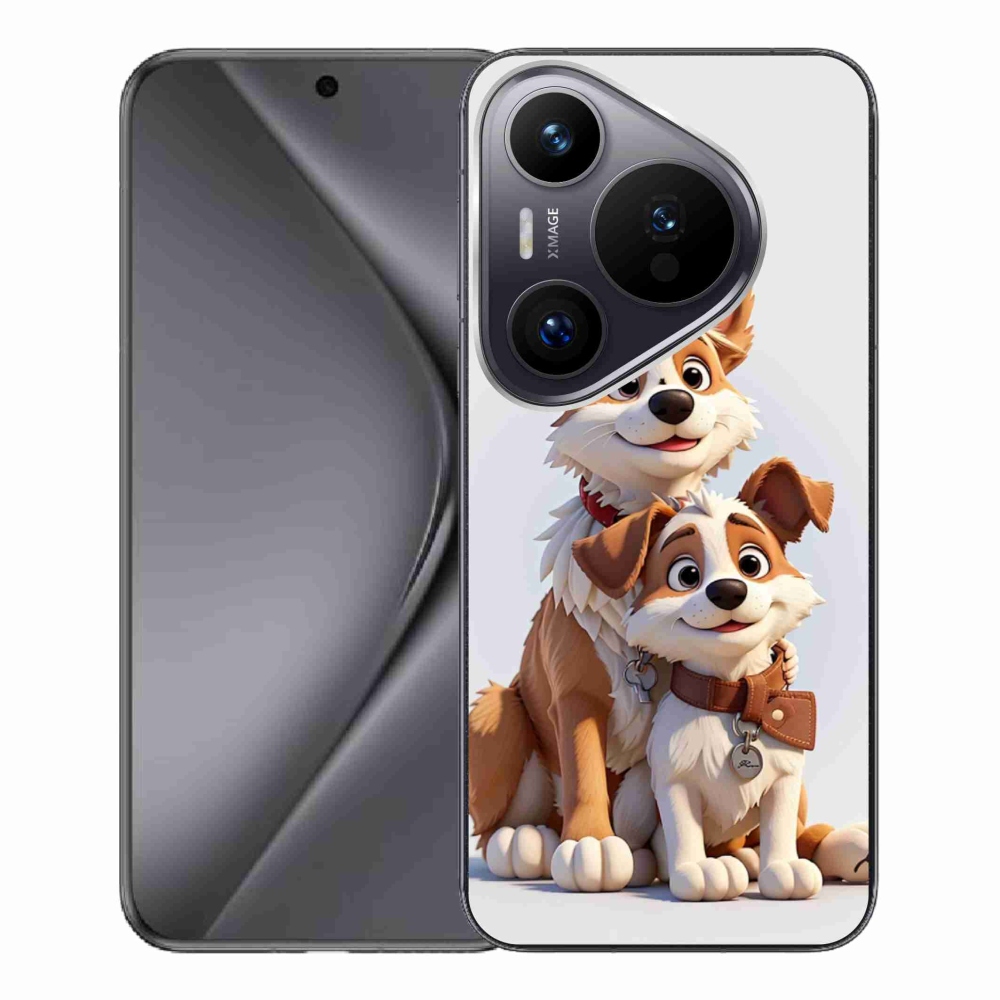 Gél borítás mmCase a Huawei Pura 70 Pro számára - kutyák rajzolása