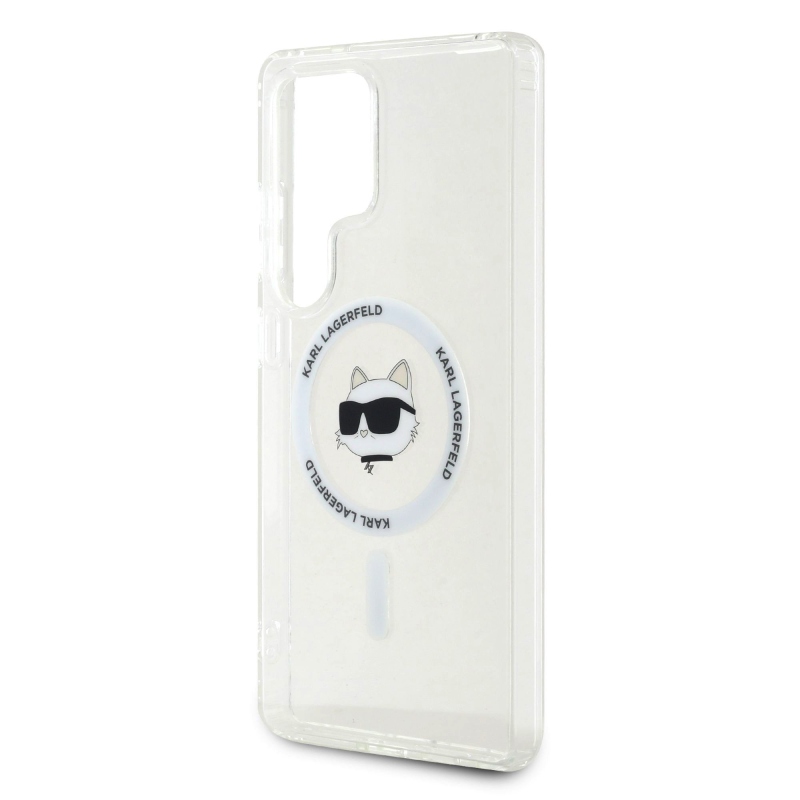 Karl Lagerfeld IML Choupette Head MagSafe hátlap a Samsung Galaxy S25 Ultra átlátszó készülékre