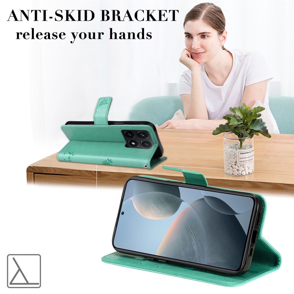 Fák könyve tok Xiaomi 14T - teal - teal - kék színű