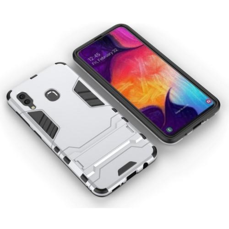 Guard hibrid tartós mobil tok Samsung Galaxy A30 / A20 készülékhez - ezüst színű
