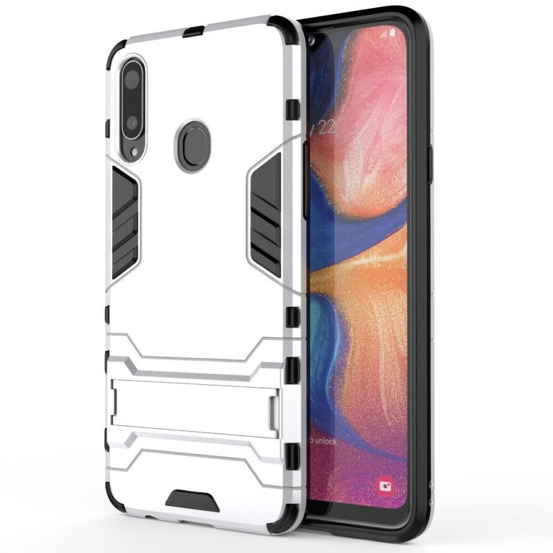 Guard tartós hibrid borítás Samsung Galaxy A20s készülékhez - ezüst színű