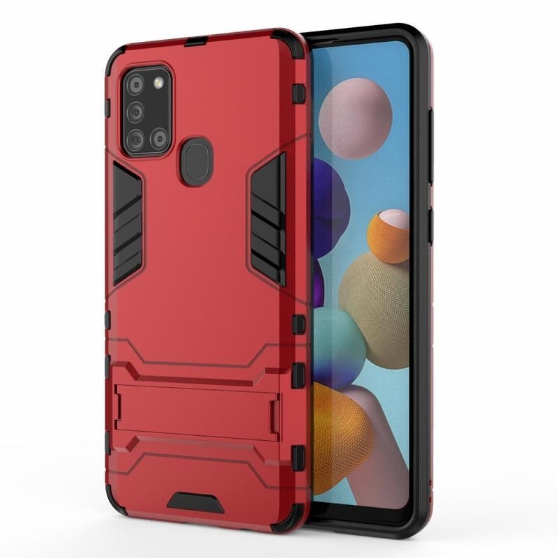 Guard tartós hibrid borítás Samsung Galaxy A21s készülékhez - piros
