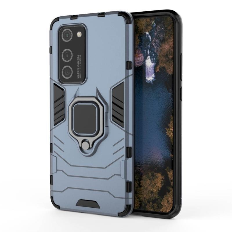 Guardy tartós hibrid borító ujjgyűrűvel a Huawei P40 Pro-hoz - kék