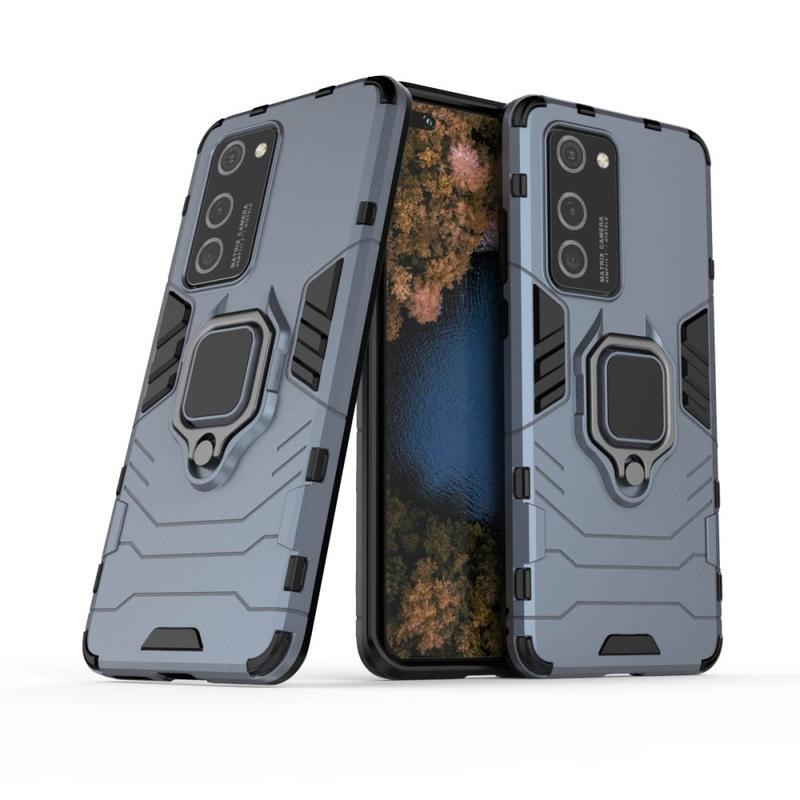 Guardy tartós hibrid borító ujjgyűrűvel a Huawei P40 Pro-hoz - kék