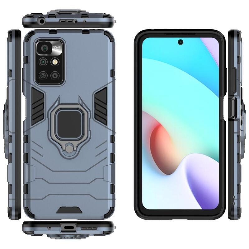 Guard tartós hibrid védőburkolat ujjmarkolattal Xiaomi Redmi 10/Redmi 10 (2022) - kék