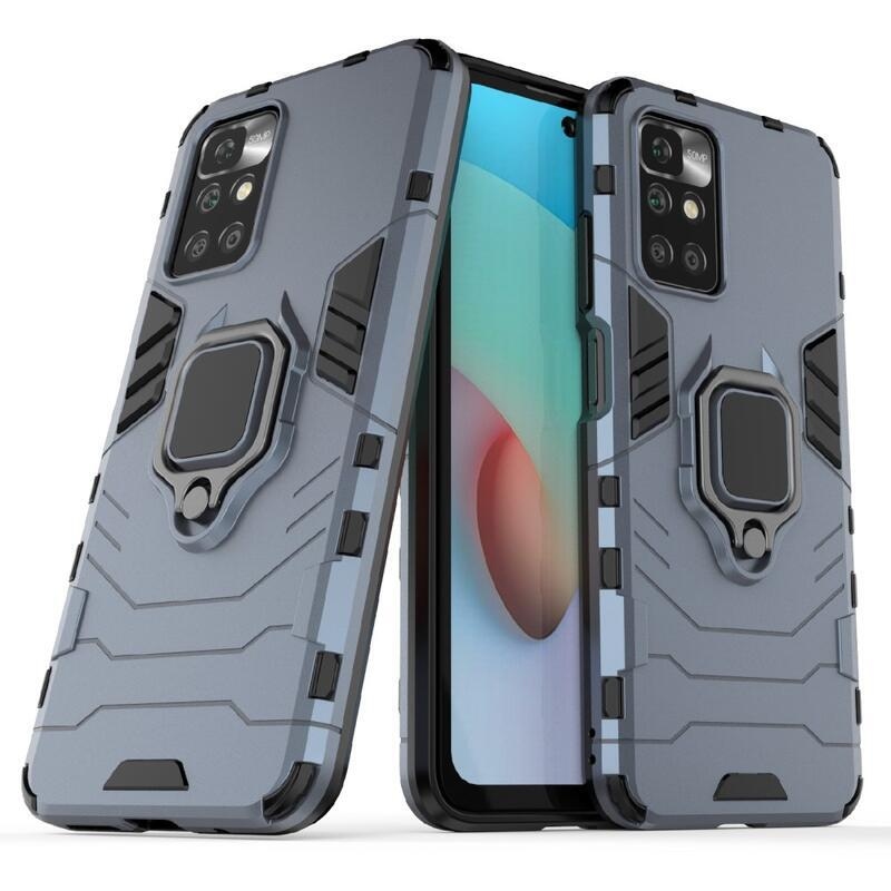 Guard tartós hibrid védőburkolat ujjmarkolattal Xiaomi Redmi 10/Redmi 10 (2022) - kék