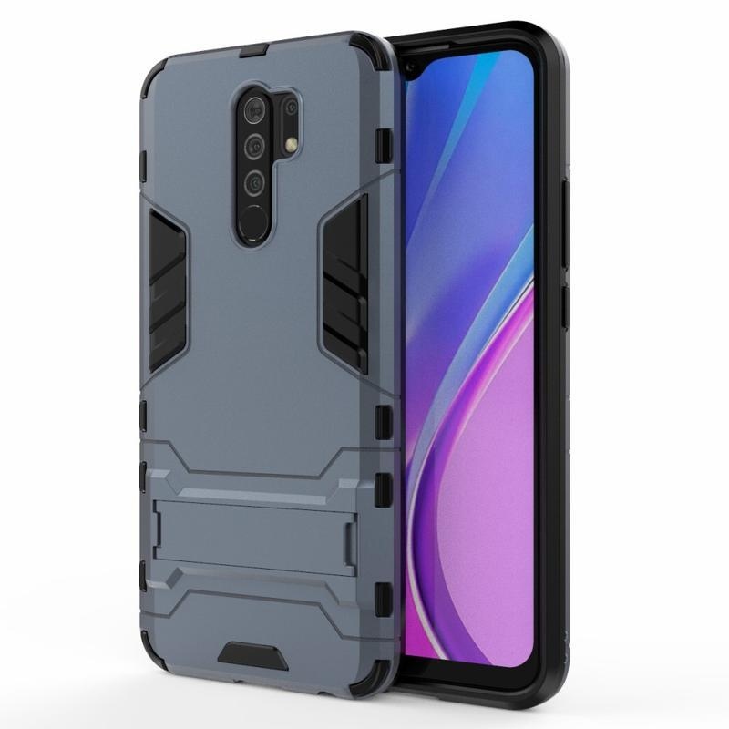 Guard tartós hibrid borító csuklós állvánnyal Xiaomi Redmi 9-hez - kék