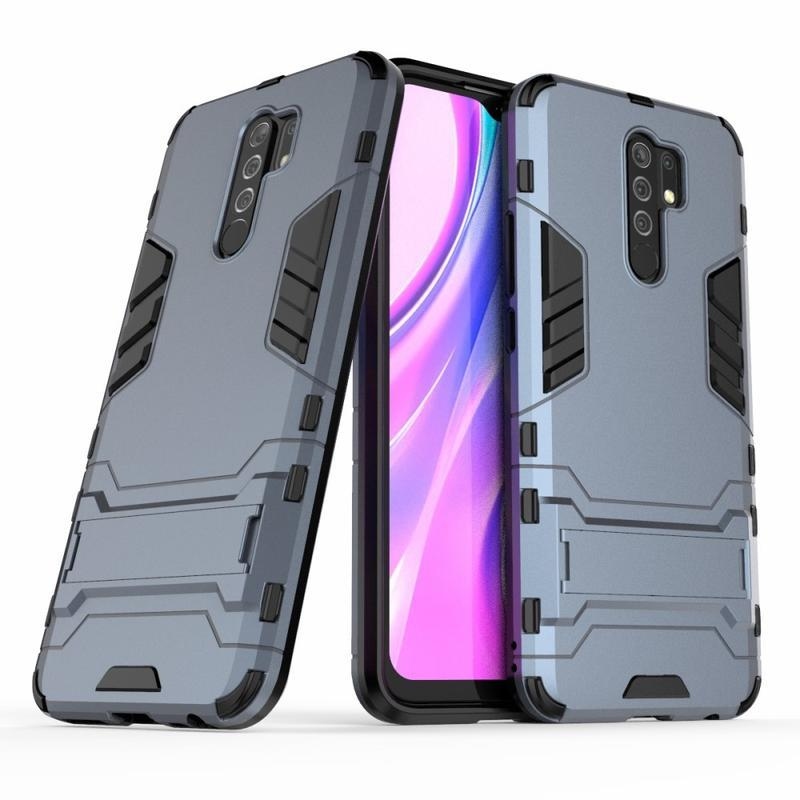 Guard tartós hibrid borító csuklós állvánnyal Xiaomi Redmi 9-hez - kék