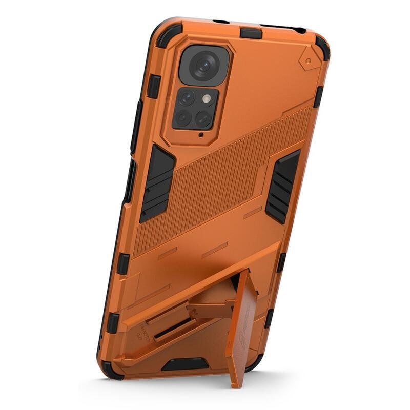 Guard tartós hibrid borító csuklós állvánnyal Xiaomi Redmi Note 11 4G/Note 11S 4G - narancssárga színben