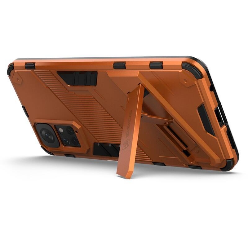 Guard tartós hibrid borító csuklós állvánnyal Xiaomi Redmi Note 11 4G/Note 11S 4G - narancssárga színben