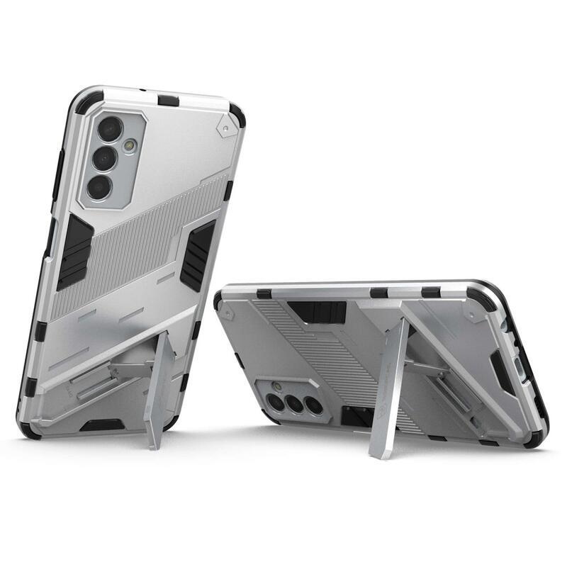 Armory tartós hibrid borító flip állvánnyal Samsung Galaxy M13 4G készülékhez - fehér