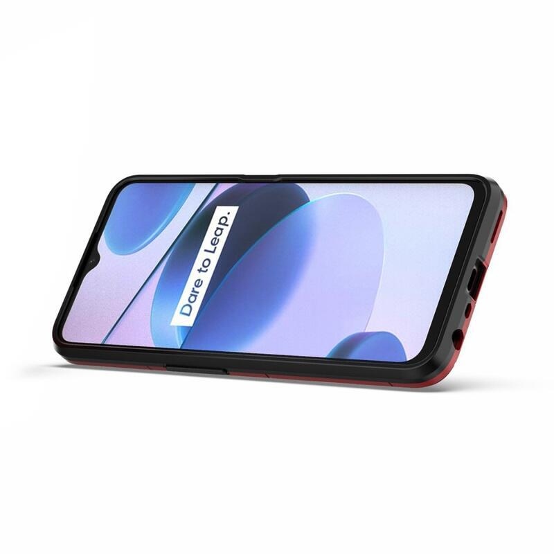 Guardy tartós hibrid mobiltelefon borító Realme C35 - piros