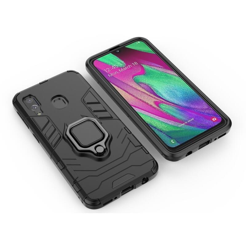 Guardy tartós hibrid borító Samsung Galaxy A40 készülékhez - fekete