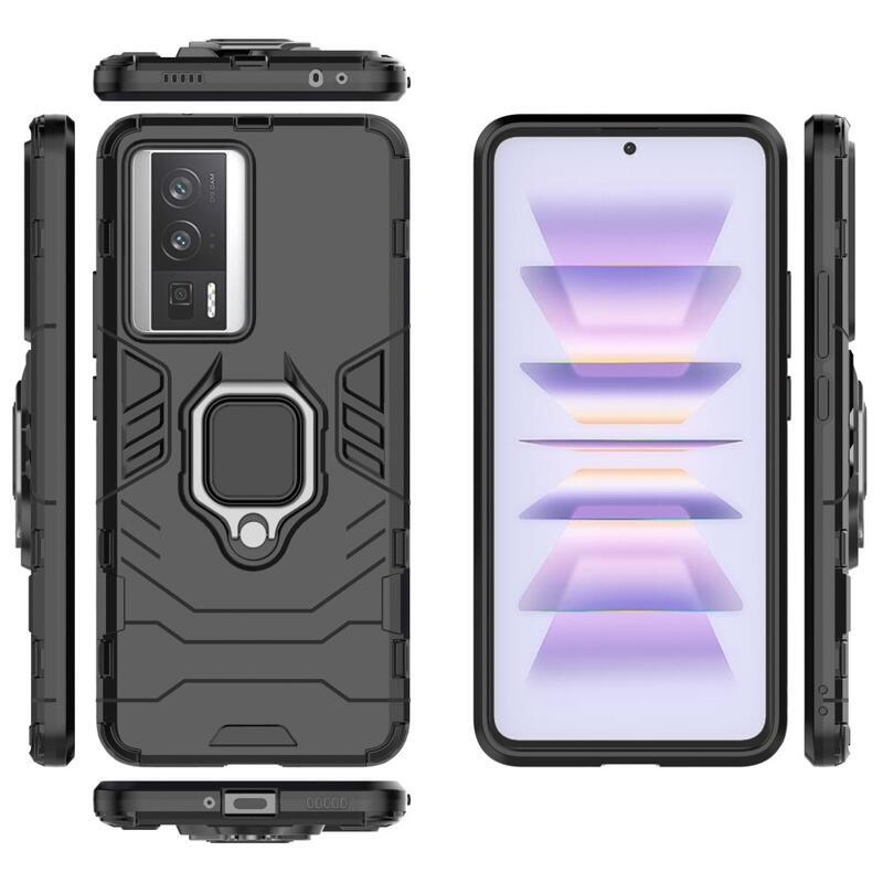 Guardy tartós hibrid borító a Xiaomi Poco F5 Pro-hoz - fekete