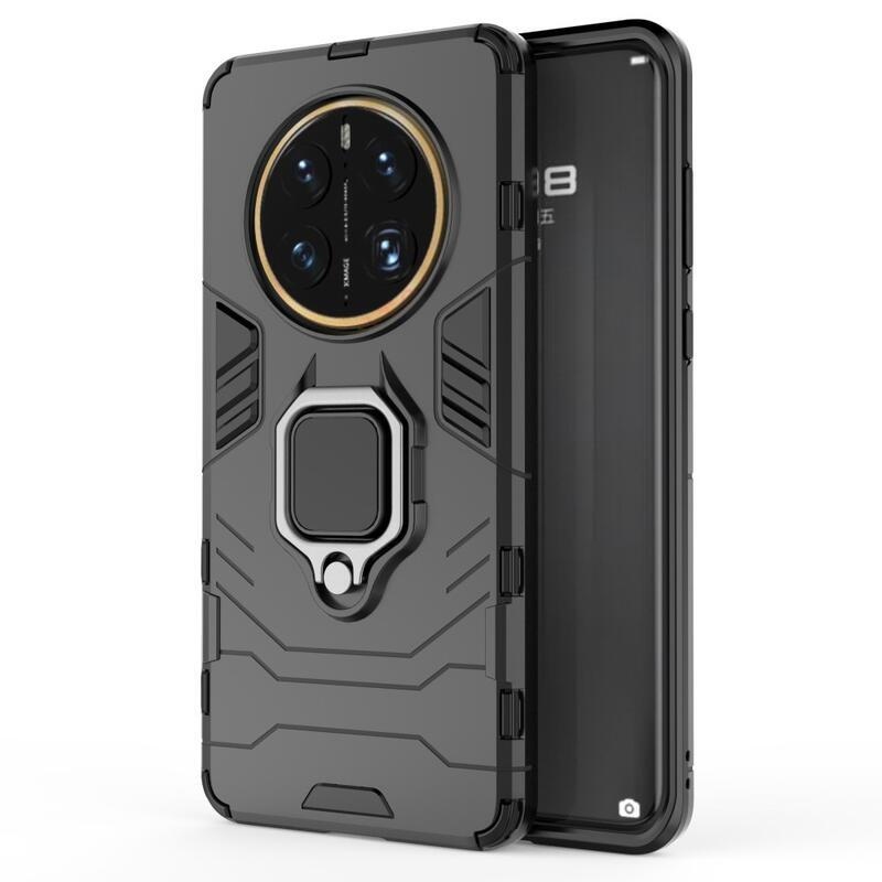 Guardy tartós hibrid borító ujjbeggyel a Huawei Mate 50 Pro-hoz - fekete