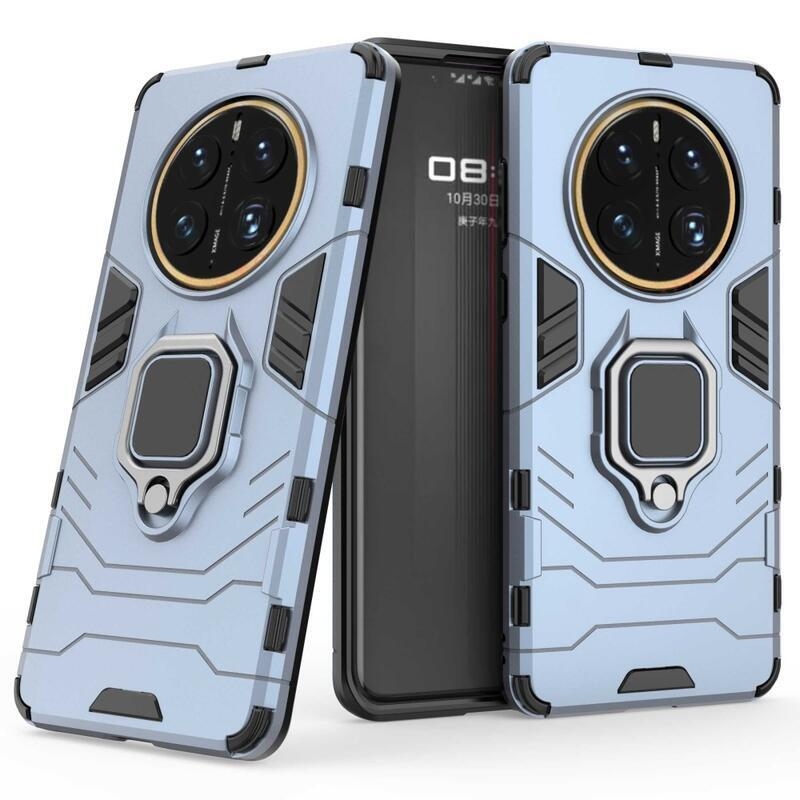 Guardy tartós hibrid borító ujjbeggyel a Huawei Mate 50 Pro készülékhez - kék