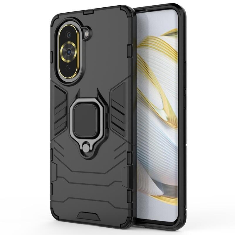 Guardy tartós hibrid borító ujjbeggyel a Huawei Nova 10 Pro-hoz - fekete