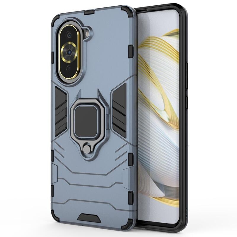 Guardy tartós hibrid borító ujjbeggyel a Huawei Nova 10 Pro-hoz - kék