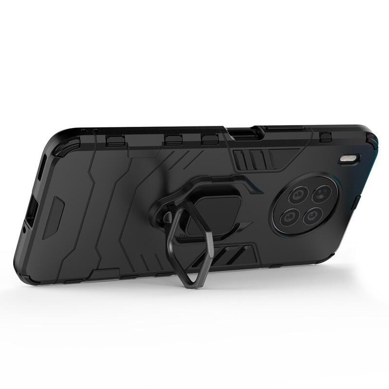 Guardy tartós hibrid borító ujjbeggyel a Huawei Nova 8i/Honor 50 Lite készülékhez - fekete