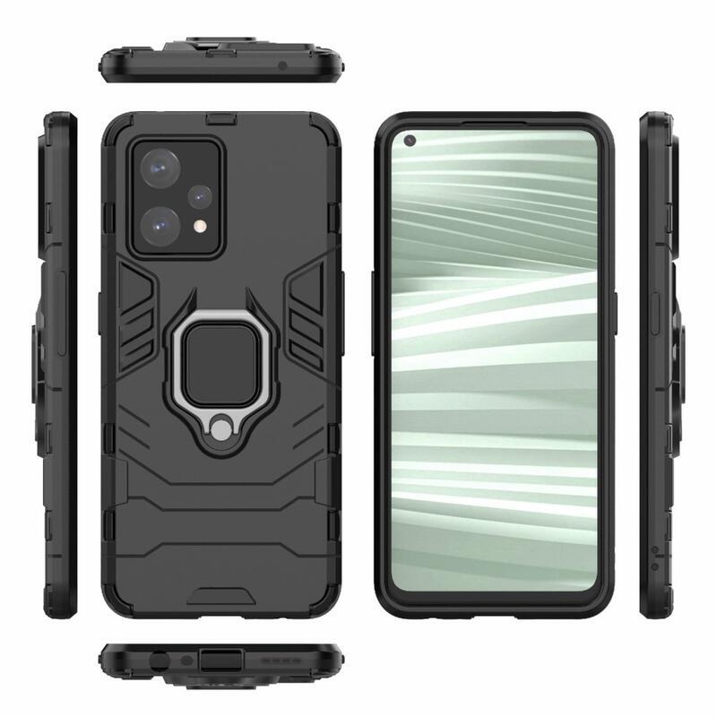 Guardy tartós hibrid borítás ujjbeggyel a Realme 9 Pro+ 5G készülékhez - fekete