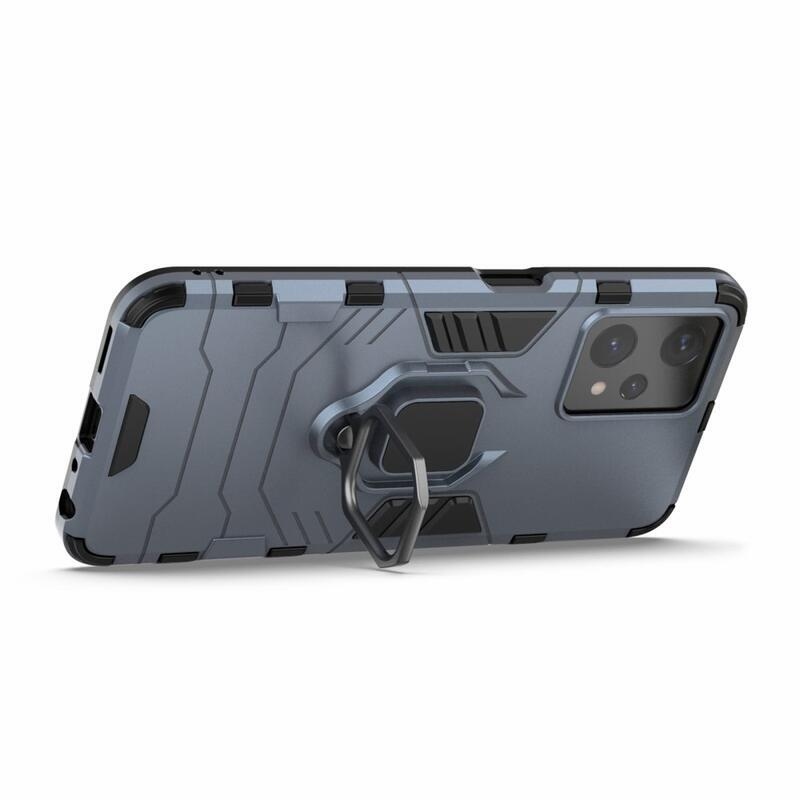 Guardy tartós hibrid borító ujjbeggyel a Realme 9 Pro 5G készülékhez - kék