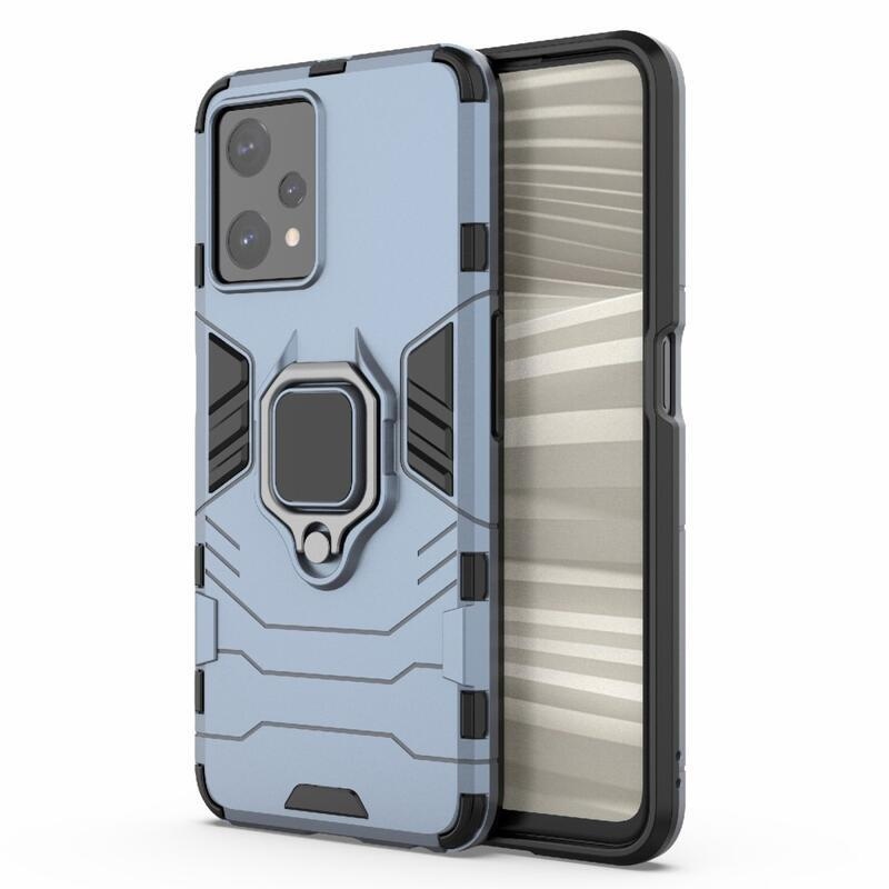 Guardy tartós hibrid borító ujjbeggyel a Realme 9 Pro 5G készülékhez - kék