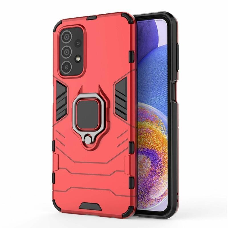 Guardy tartós hibrid borító ujjbeggyel Samsung Galaxy A23 4G/5G készülékhez - piros