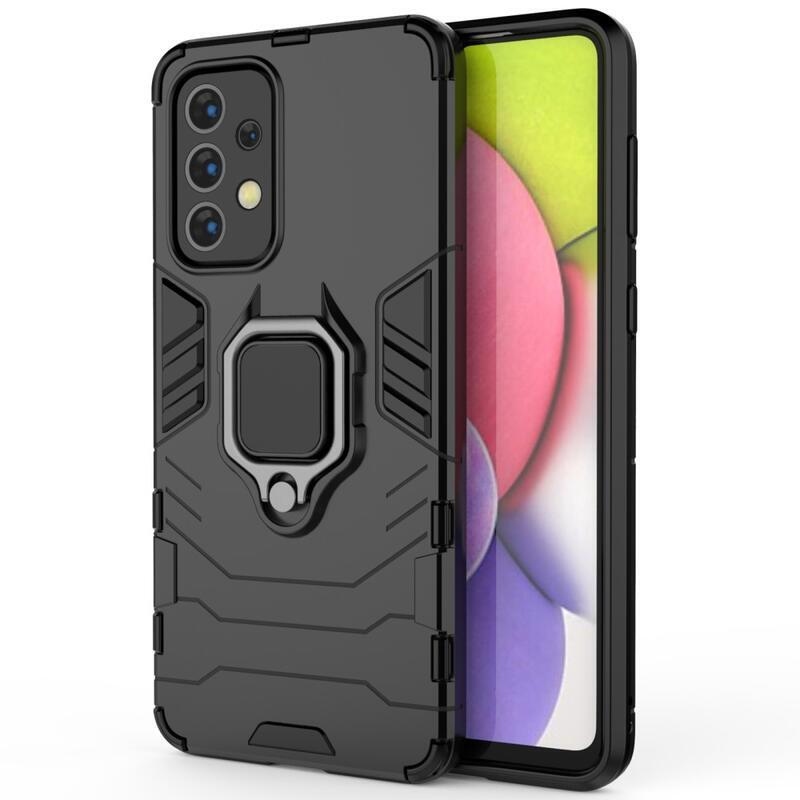 Guardy tartós hibrid borító ujjbeggyel Samsung Galaxy A33 5G készülékhez - fekete