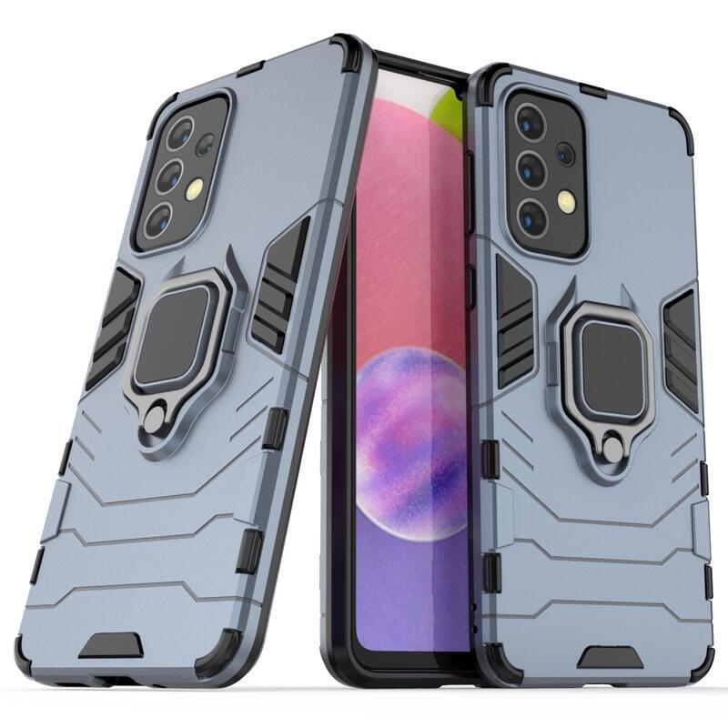 Guardy tartós hibrid borító ujjbeggyel Samsung Galaxy A33 5G készülékhez - kék