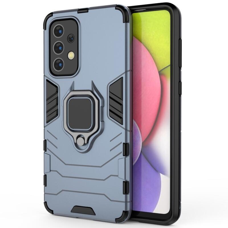 Guardy tartós hibrid borító ujjbeggyel Samsung Galaxy A33 5G készülékhez - kék