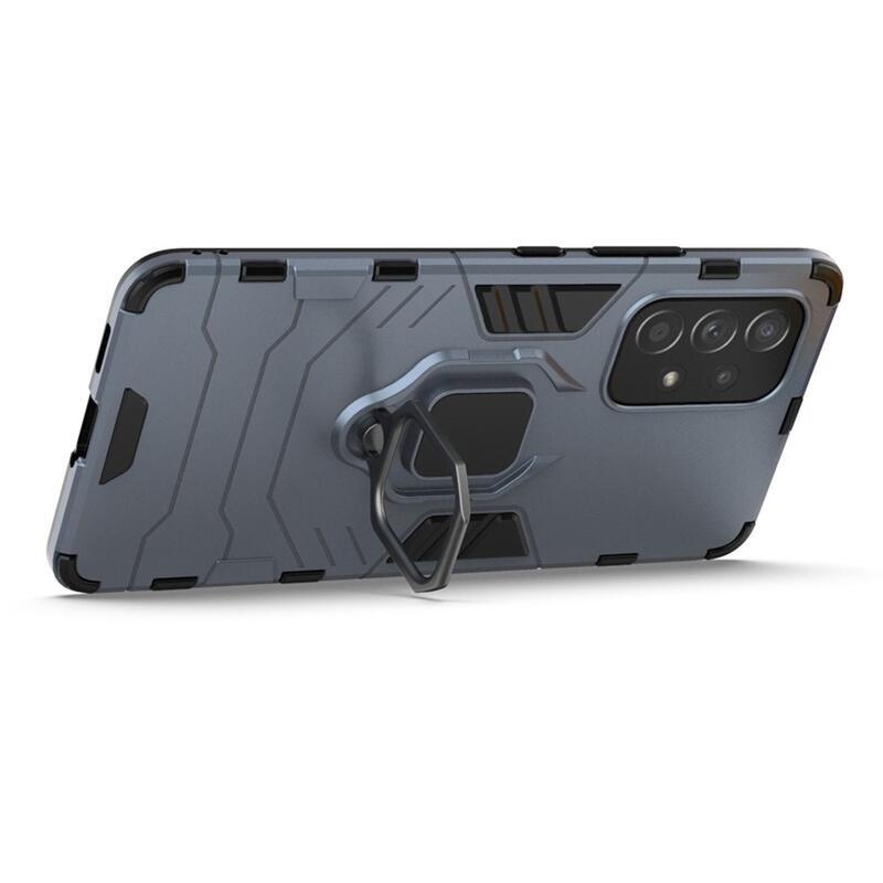 Guardy tartós hibrid borító ujjbeggyel Samsung Galaxy A53 5G készülékhez - kék