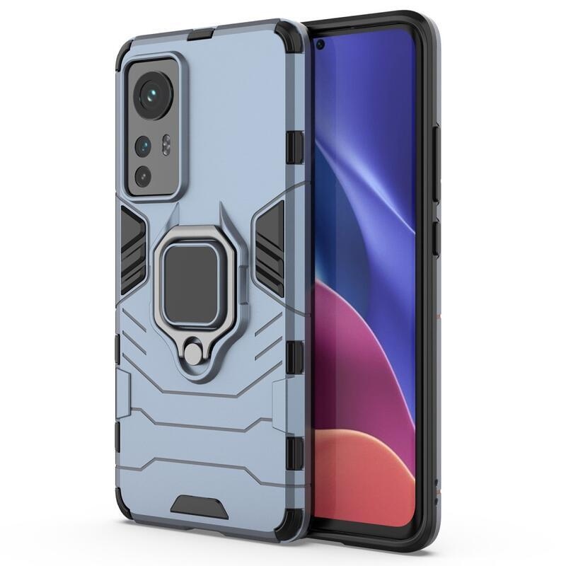 Guardy tartós hibrid borító ujjbeggyel Xiaomi 12/12X készülékhez - kék