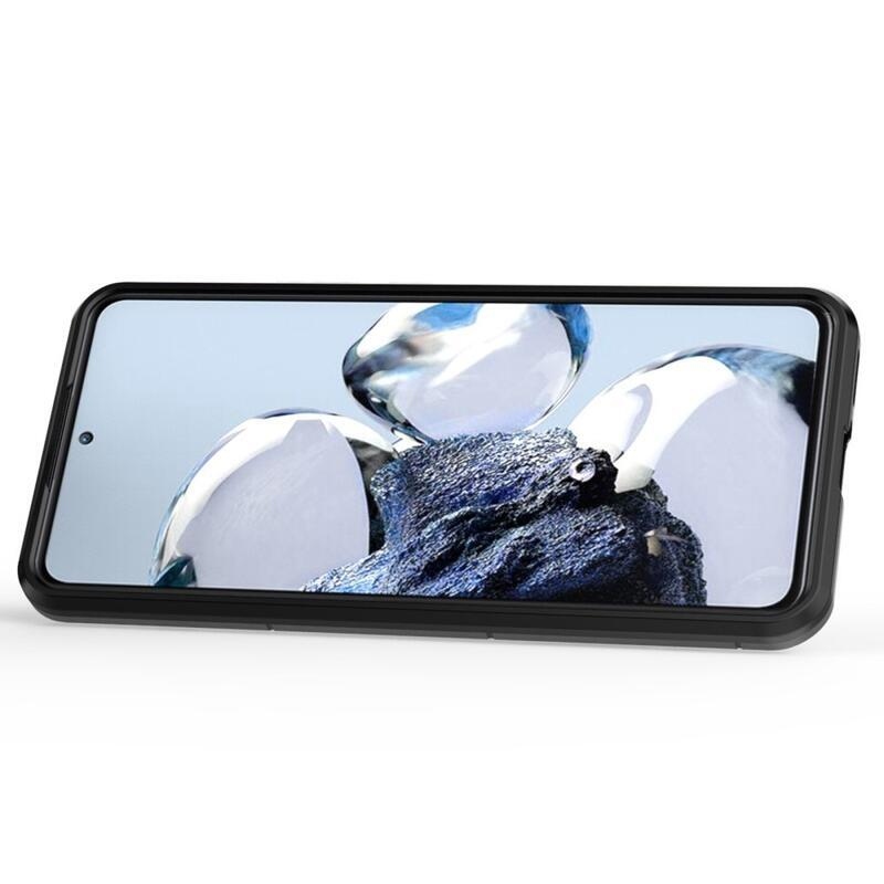 Guardy tartós hibrid borítás ujjmarkolattal Xiaomi 12T/12T Pro készülékhez - fekete