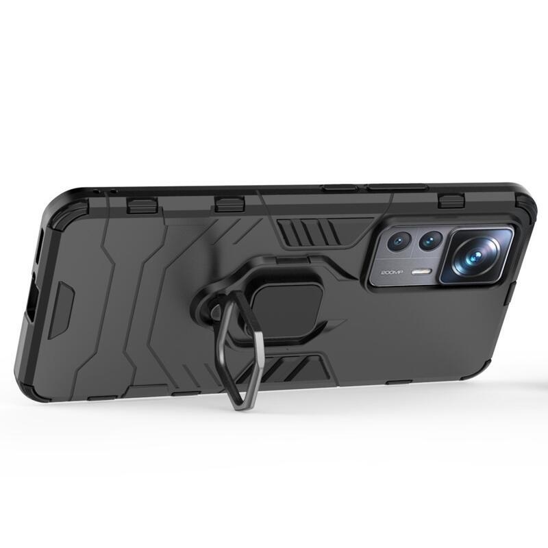 Guardy tartós hibrid borítás ujjmarkolattal Xiaomi 12T/12T Pro készülékhez - fekete